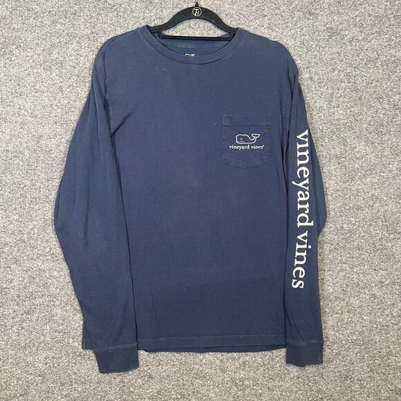 Vineyard Vines Tops - Vineyard Vines Shirt Womens XS Blue Long Sleeve Tshirt Logo Stretch Relaxed Fit